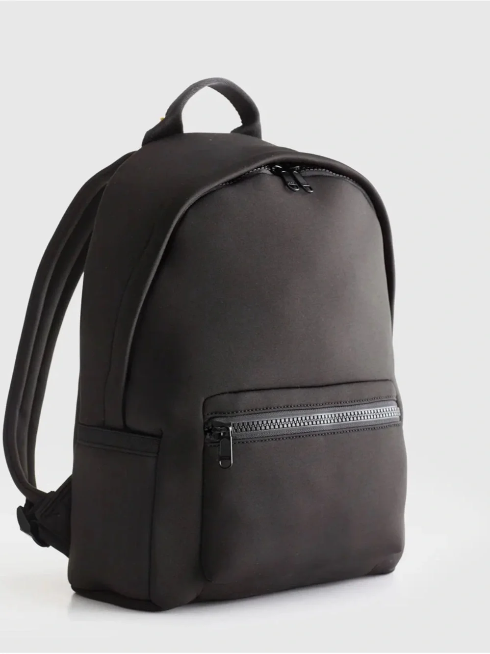 Unisex Black Everyday Backpack - Classic Minimal Design Quince Neoprene